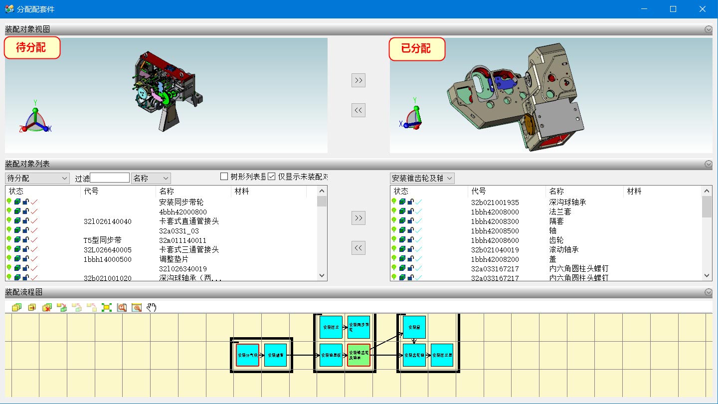 3D可視化的工序規(guī)劃，快速形成裝配流程圖
